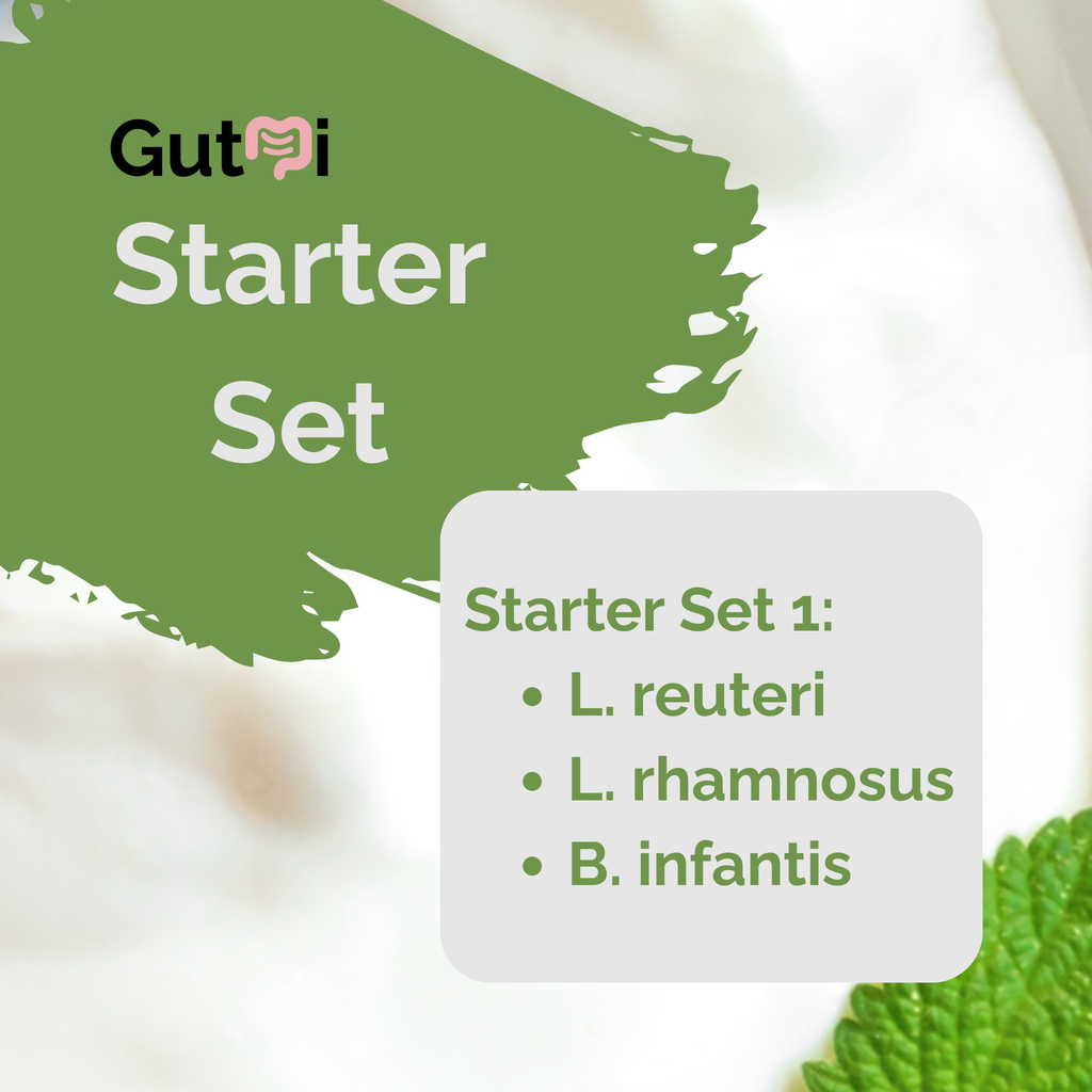 L. reuteri + L. rhamnosus + B. infantis | Yogurt Starter Set | Happy Gut | Starter Cultures | Pack of 3